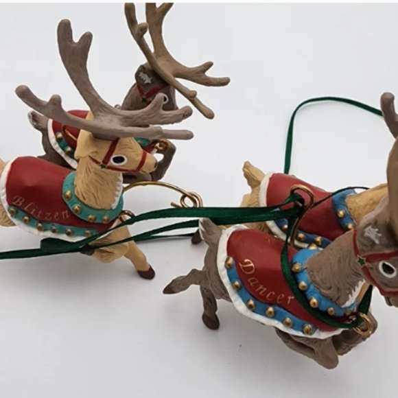 Santa and His Reindeer Collection Hallmark Ornaments - Picture 7 of 14